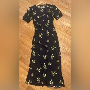 SOLD Reformation Black Floral Dress